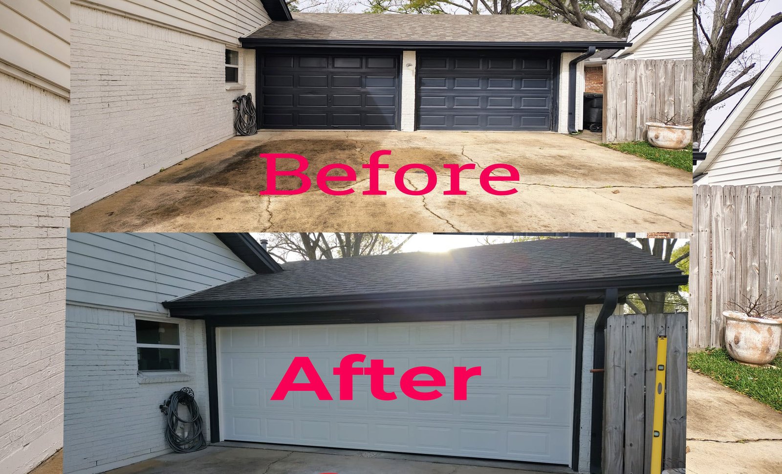 Conversion : Two Car Garage Doors To A Single Door